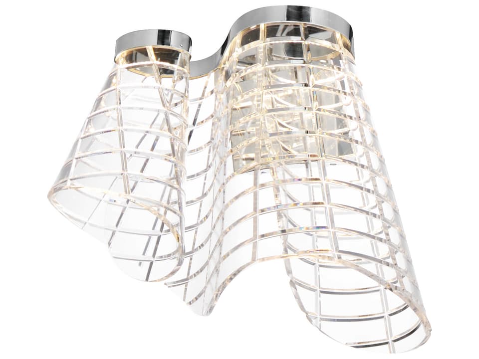 Tartan 1-Light Polished Chrome Wall Sconce