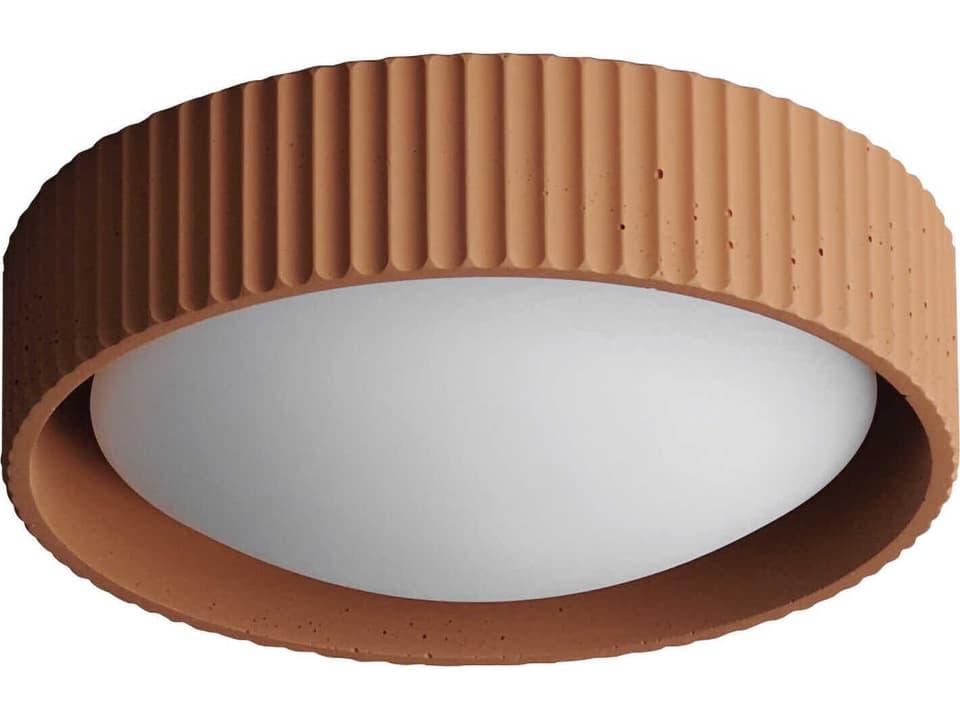 Souffle LED Flush Mount Ceiling Light in Terracotta