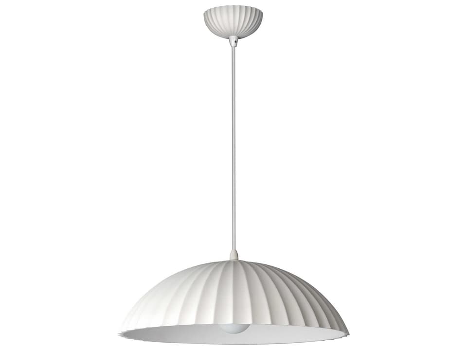 Basilica Pendant Light in Chaulk White Modern Concrete Dome