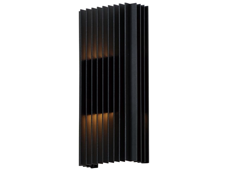 Rampart 14-Inch LED Outdoor Wall Sconce in Matte Black Aluminum