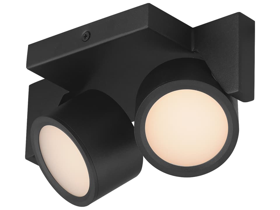 Embrace 2-Light Black Geometric Flush Mount