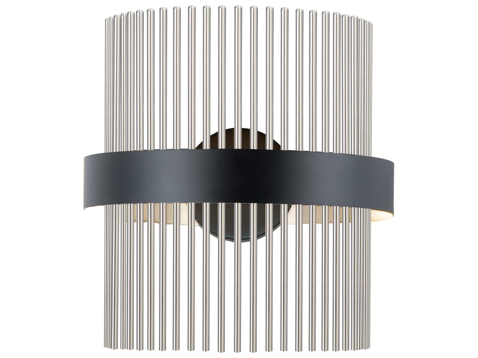 Chimes 2-Light Black Satin Nickel Wall Sconce