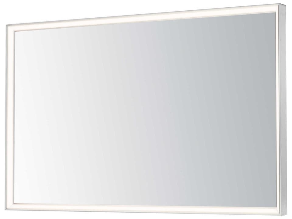 Bevel Satin Nickel Rectangular Wall Mirror