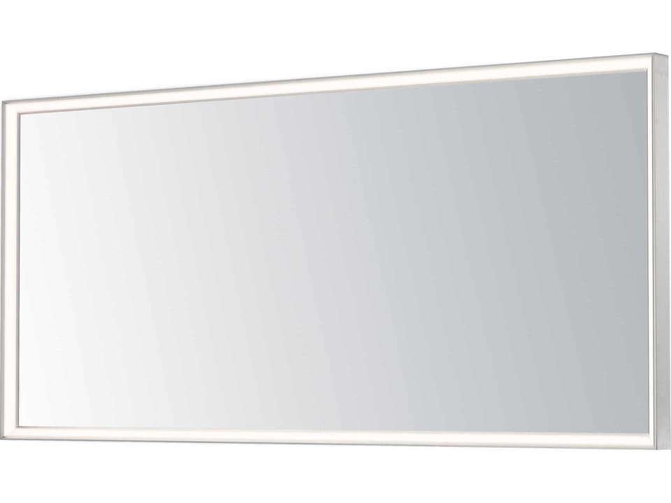 Bevel Satin Nickel Rectangular Wall Mirror