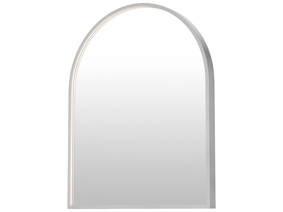 Elisse Satin Nickel Wall Mirror Vertical