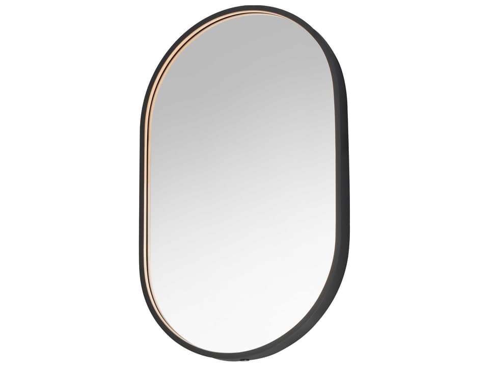 Elisse Black Oval Wall Mirror