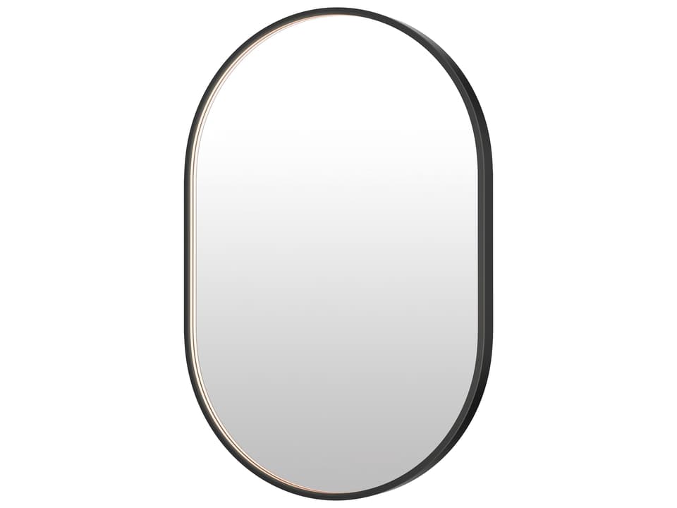 Elisse Black Wall Mirror Oval