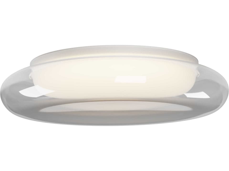 Bubble 1-Light White Round Flush Mount