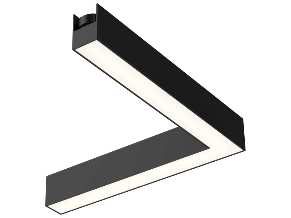 1-Light Black Geometric Track & Rail Light