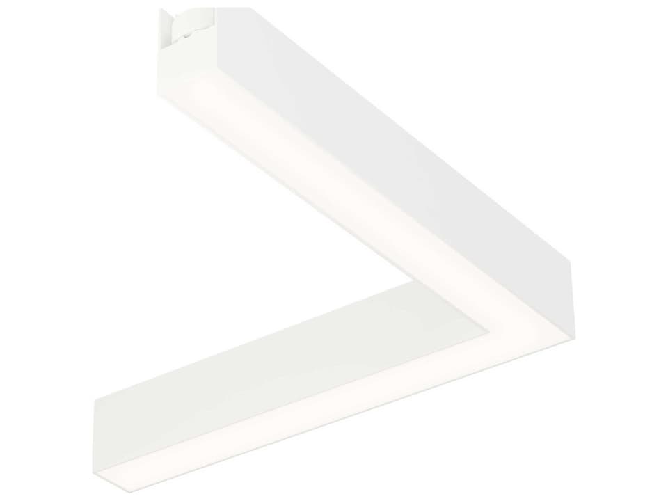 1-Light White Geometric Track & Rail Light
