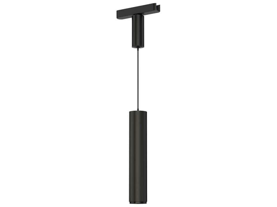 1-Light Black Cylinder Track & Rail Light