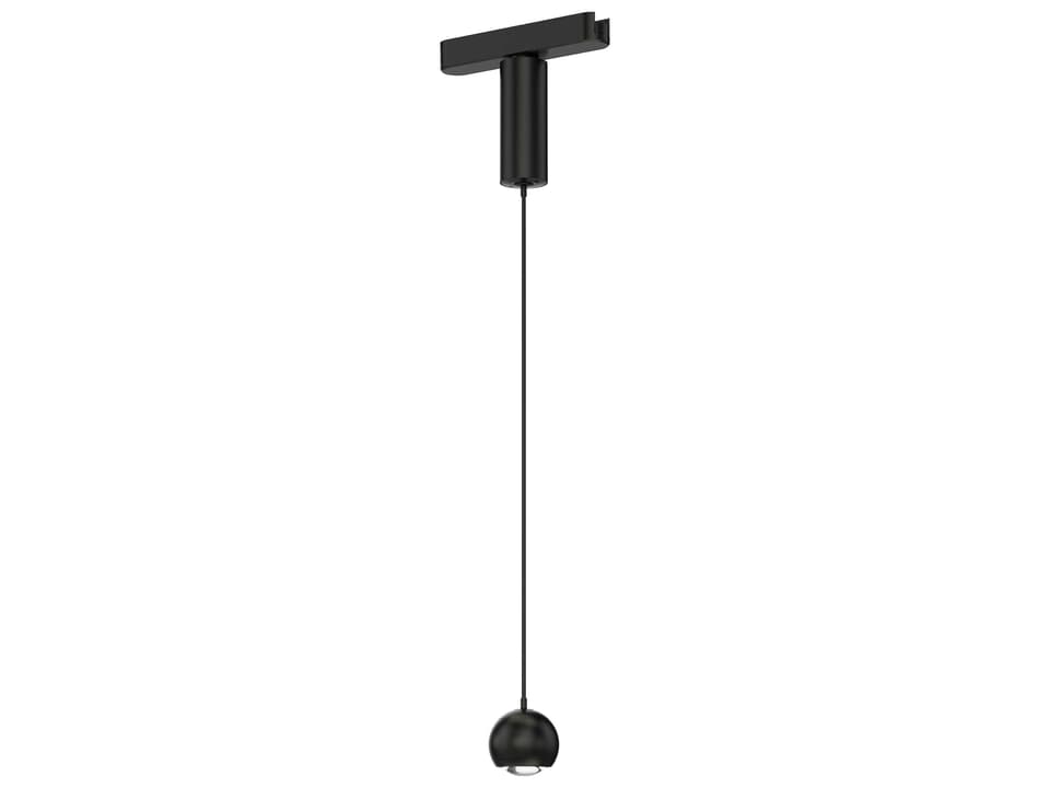 1-Light Black Globe Track & Rail Light