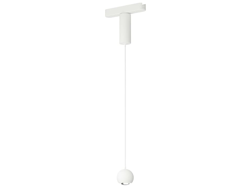 1-Light White Globe Track & Rail Light