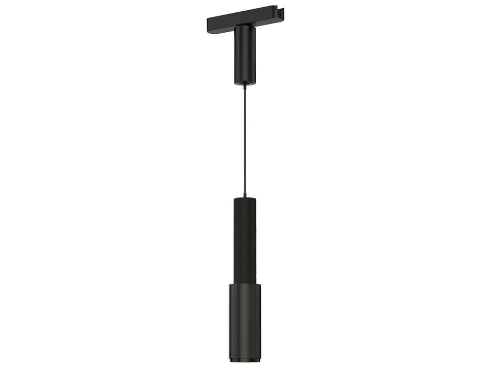 1-Light Black Cylinder Track & Rail Light