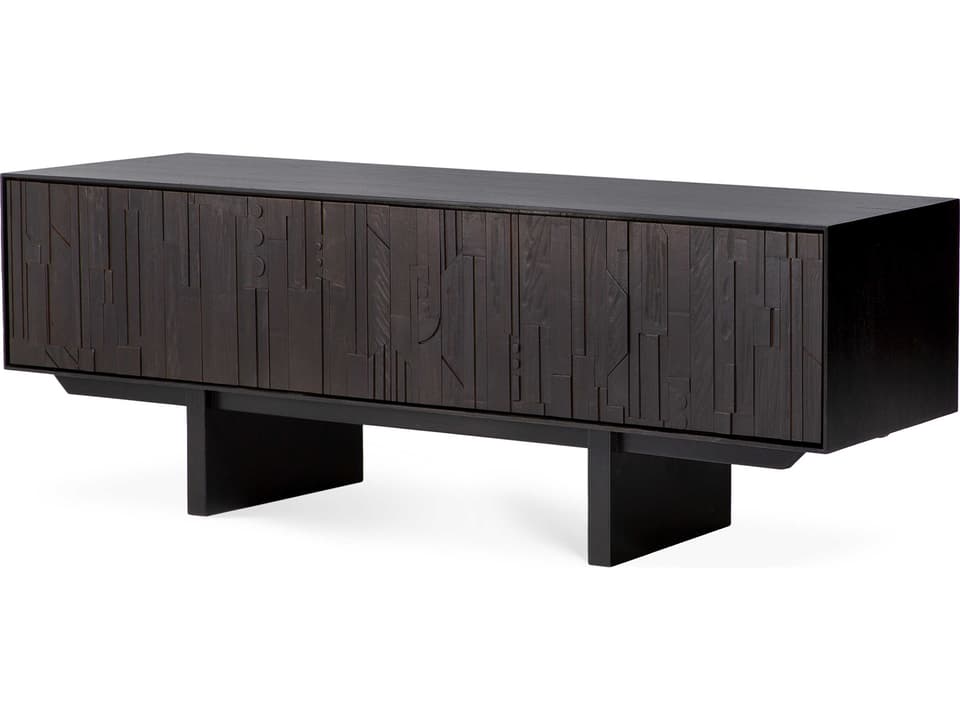 Mosaic Teak Black Tv Cupboard