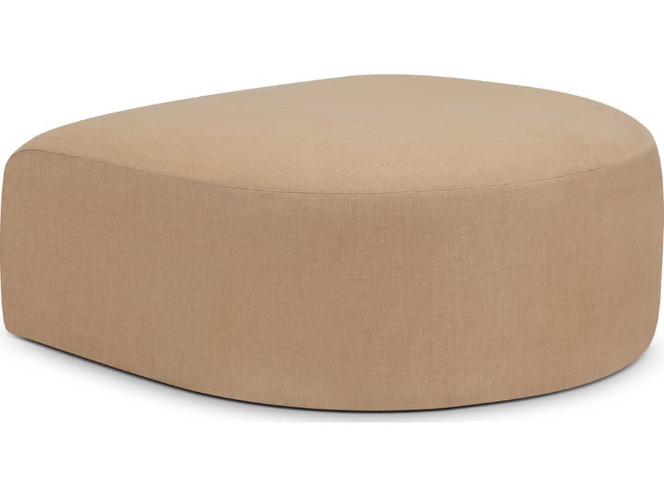 Bulky Light Sepia Semi-Circle Footstool