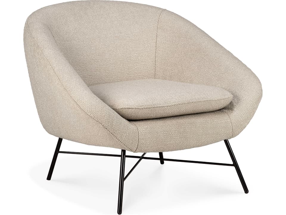 Barrow Lounge Chair Off-White Vintage Inspired