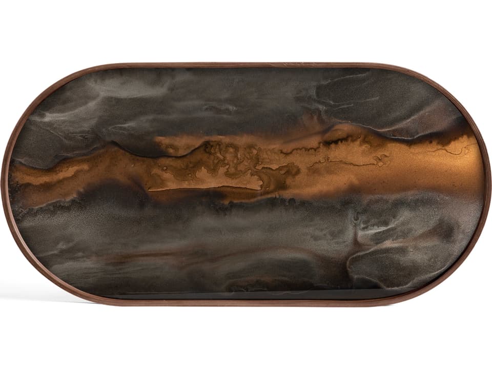 Organic Bronze Glass Tray