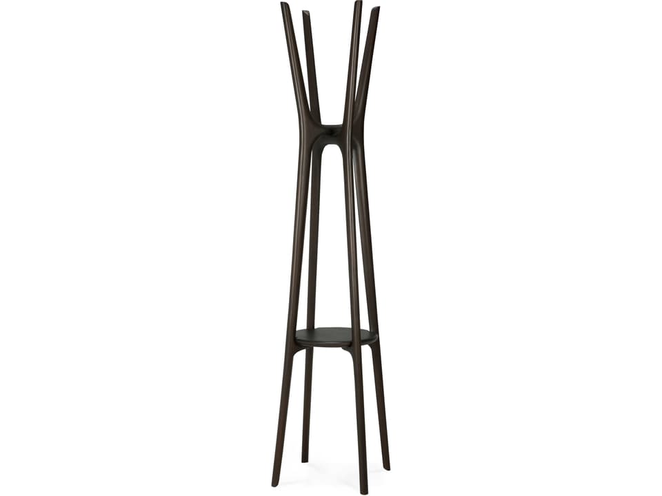 Pi Mahogany Dark Brown Pi Coat Stand