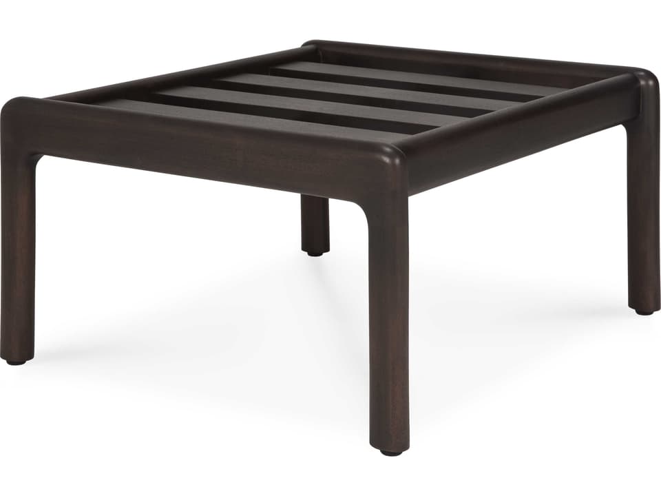 Jack Mahogany Wood Footstool Frame Dark Brown Finish