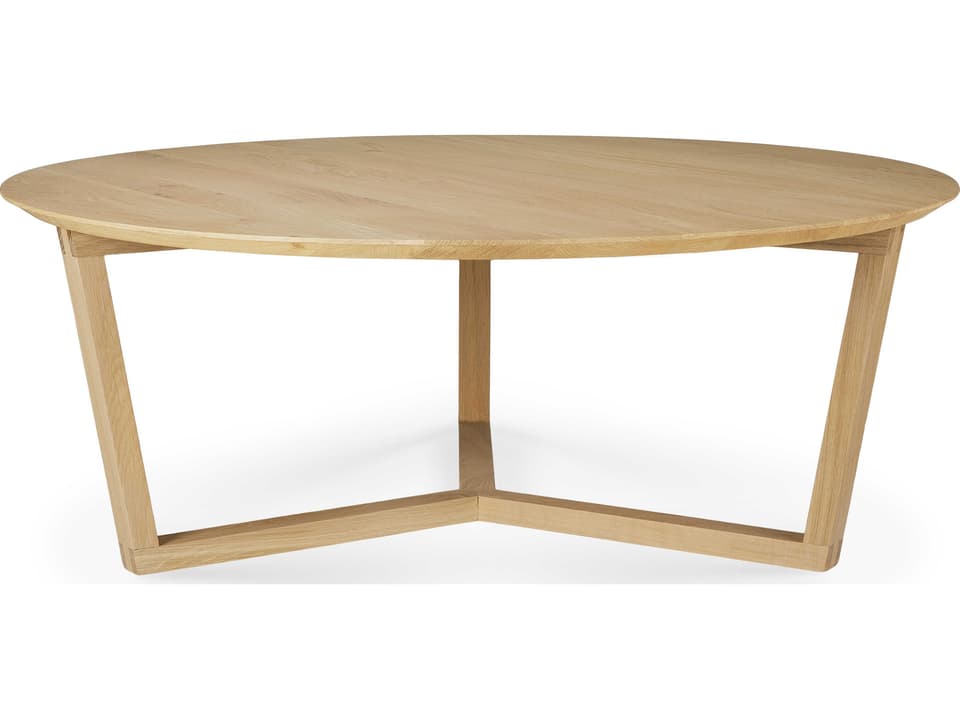 Tripod Oak Coffee Table Round