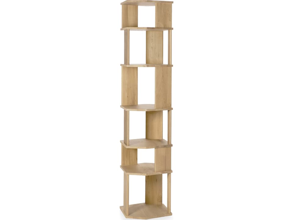 Stairs Column Oak Bookcase