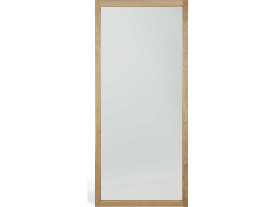 Light Frame Oak Floor Mirror in Natural Oak