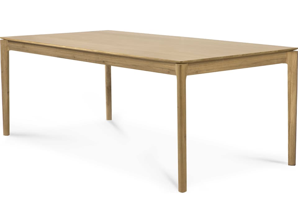 Bok Dining Table in Solid Oak 71 Inch