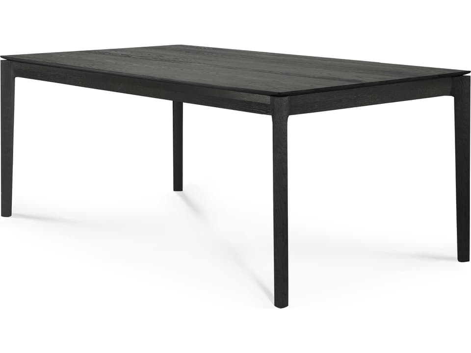Bok Dining Table in Black Oak 71 Inch