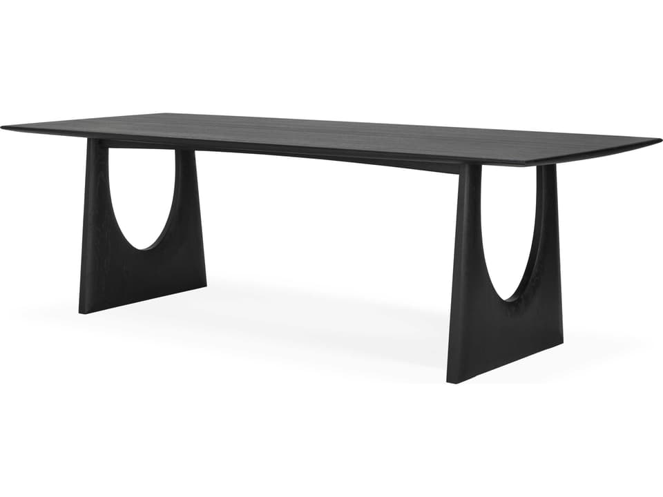 Geometric Oak Black Dining Table