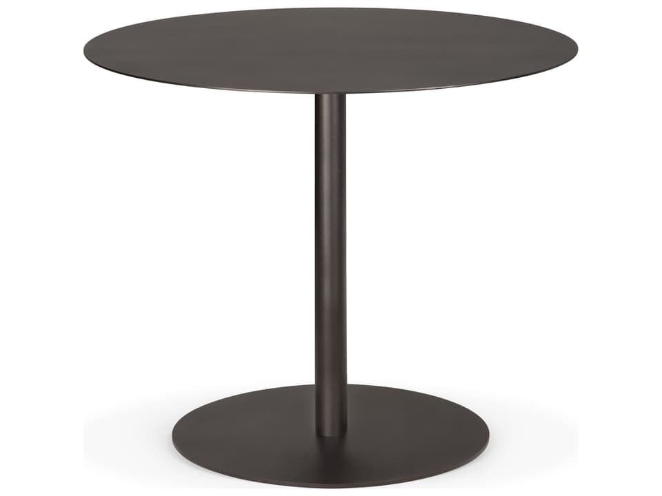 Blend 36-Inch Round Dining Table Metal Dark Bronze