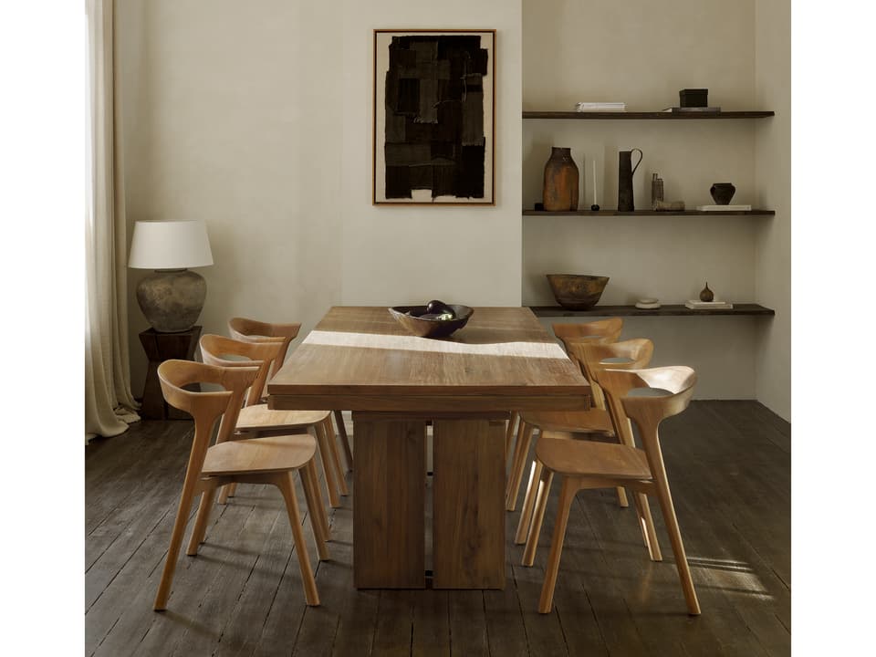 Double  Teak Wood Dining Room Set