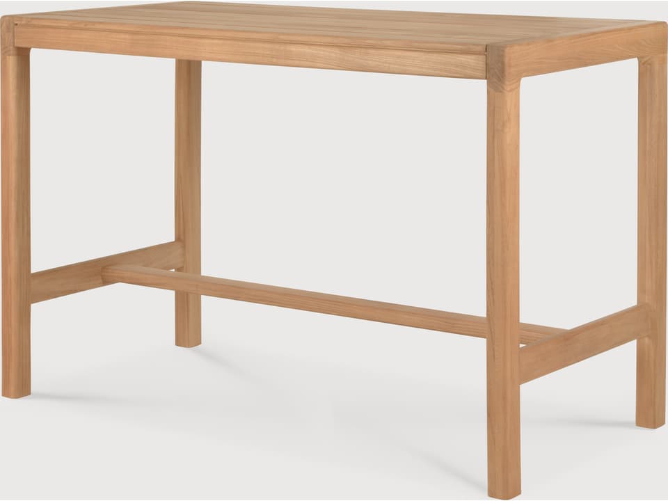Jack Teak 63" x 31"D Rectangular Bar Table