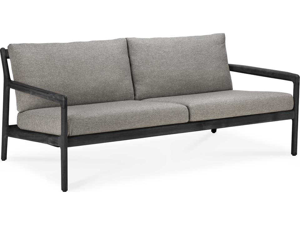 Jack Teak 3-Seat Sofa with Mocha Cushions
