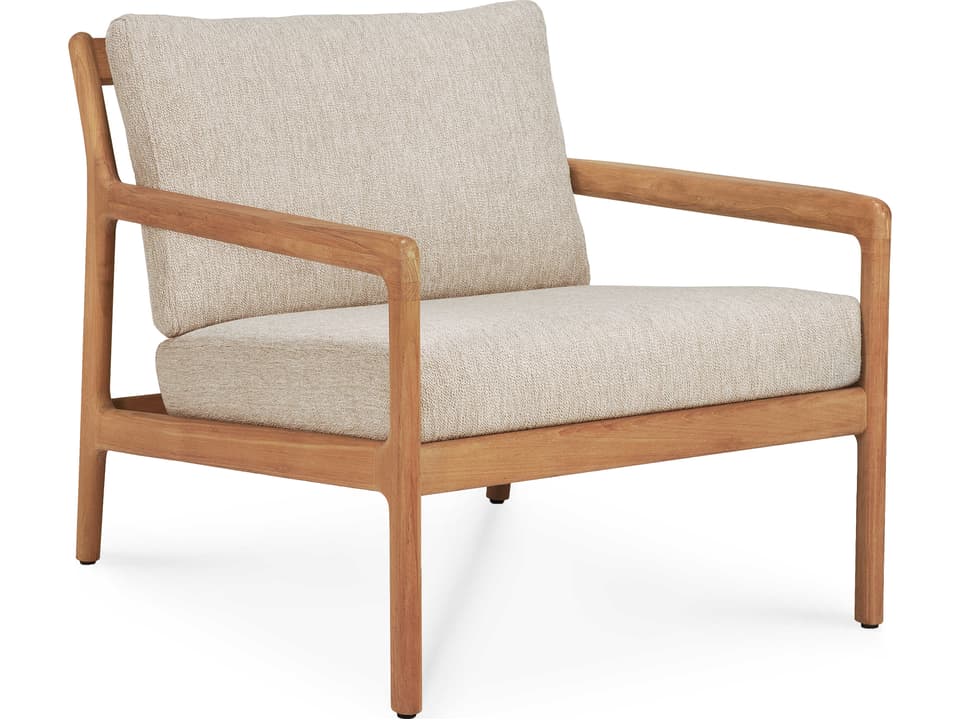 Jack Teak Lounge Chair with Natural Cushions