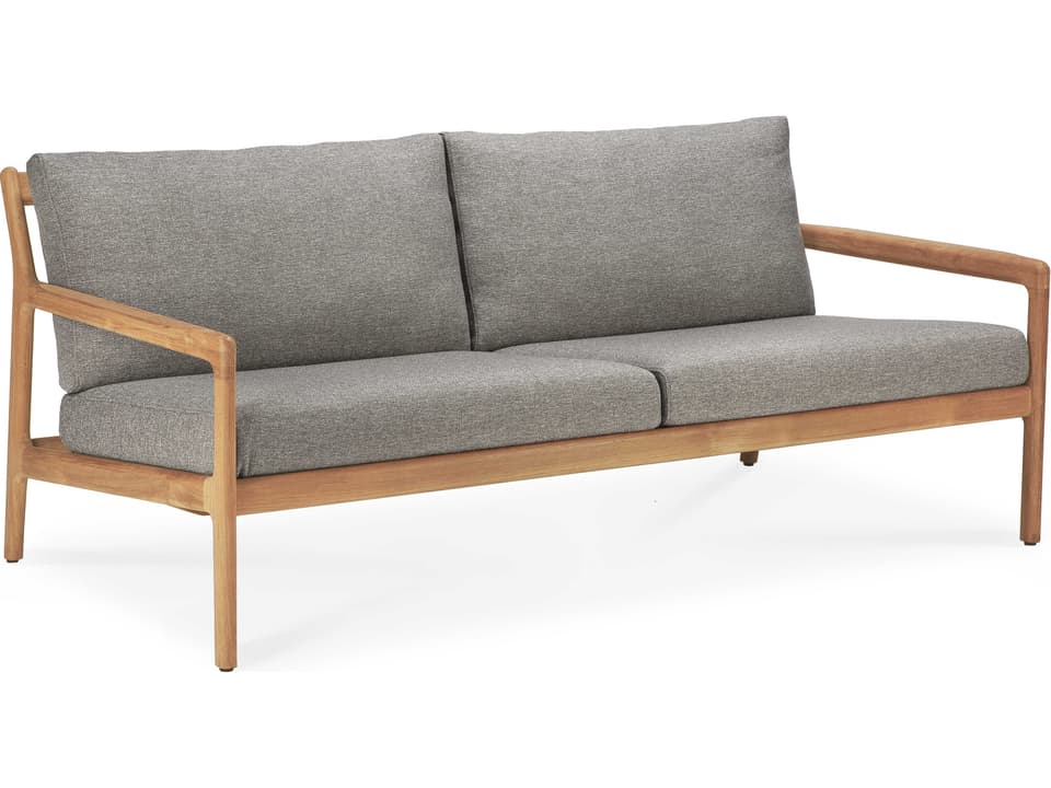 Jack Teak Sofa with Mocha Upholstery