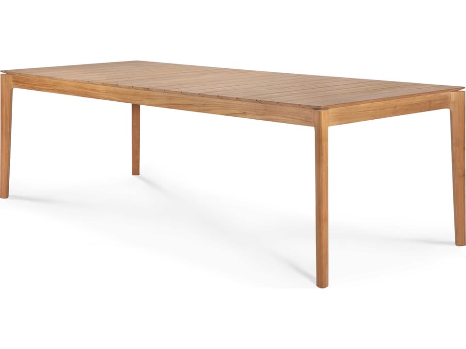 Bok 98 Inch Rectangular Teak Dining Table in Natural