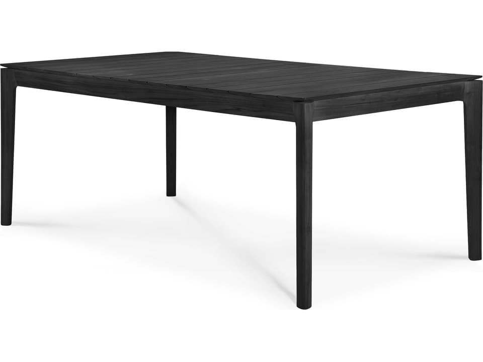 Bok 79-Inch Rectangle Teak Dining Table in Black