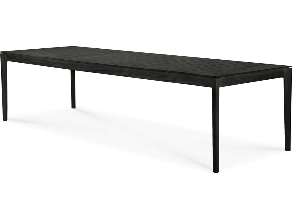 Bok Teak 79 Inch Rectangle Dining Table in Black