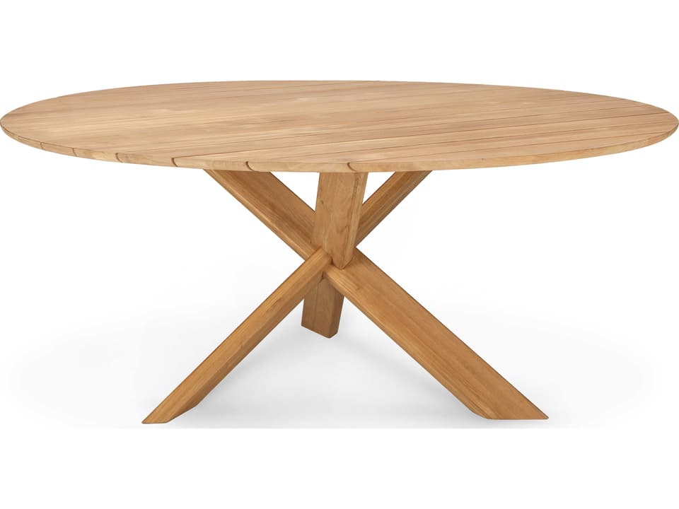 Circle 64-Inch Teak Round Dining Table