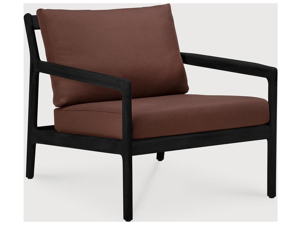Ethnicraft Jack Teak Lounge Chair with Quick-Dry Cushions
