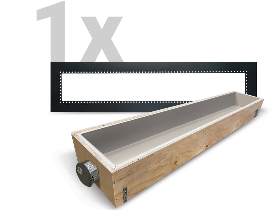 61-Inch Black Flush Mount Kit and Fire Rated Box for Patio Heaters