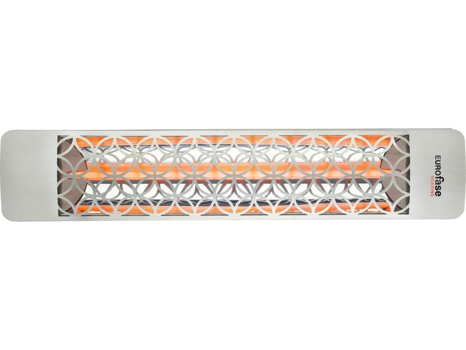 EF15 Series 1500 Watt Plug-In Infrared Patio Heater with Clover Decor Plate