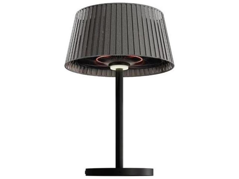 Vellura 1500 Watt Tabletop Electric Heater with LED Light in Charcoal Grey