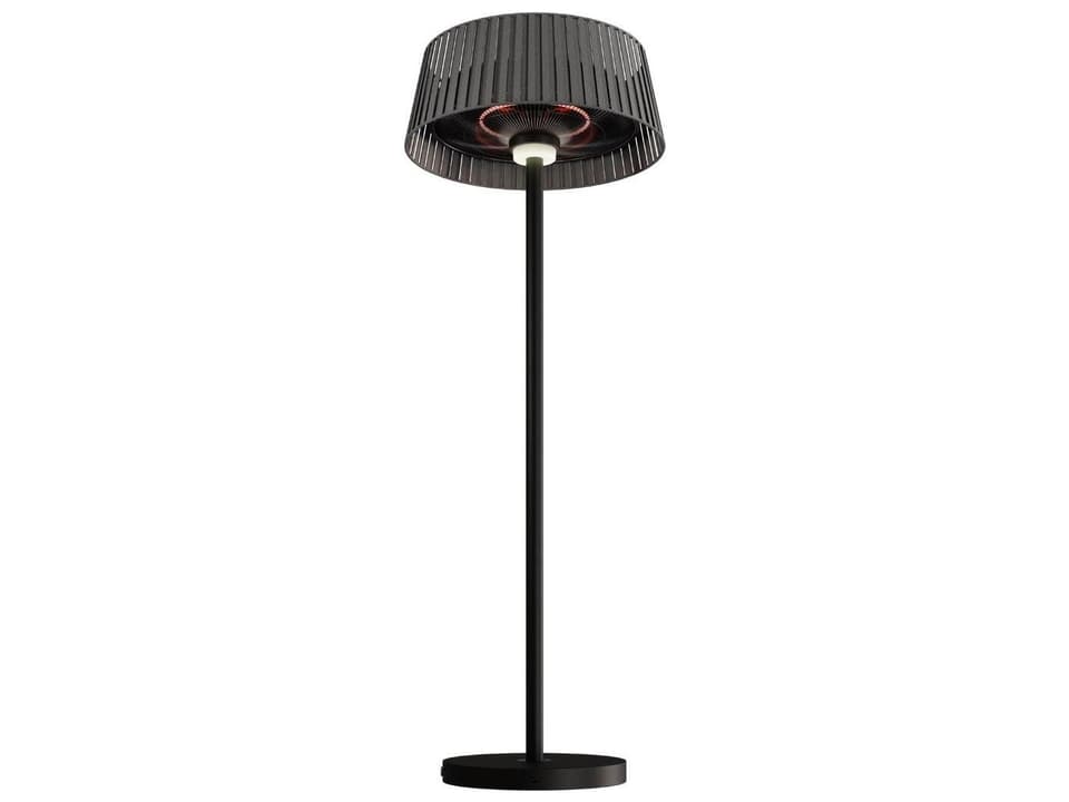 Vellura 1500W Freestanding Electric Patio Heater with LED Light in Black