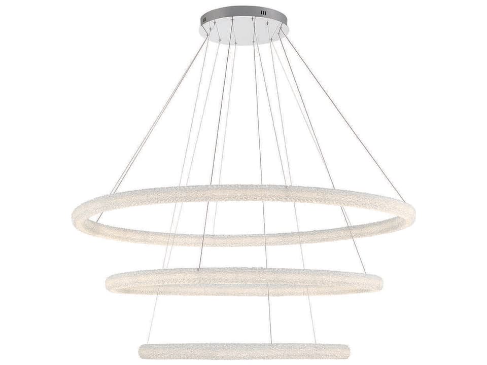 Sassi 1-Light Chrome Crystal LED Linear Chandelier