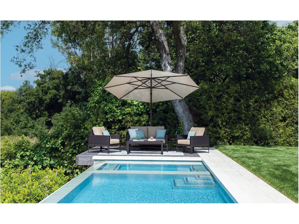 AG25TR 11.5 Foot Octagon Cantilever Umbrella with Sunbrella Canopy