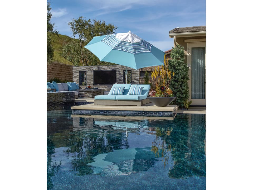 Quick Ship Market Aluminum 11 Foot Octagon Auto Tilt Crank Lift Patio Umbrella