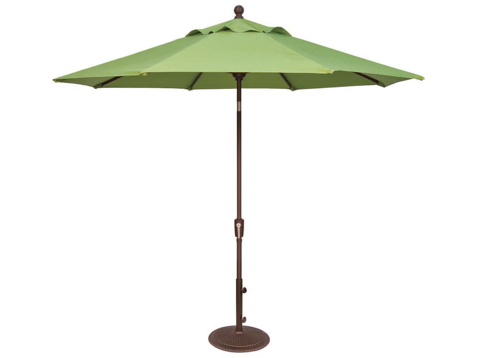 Quick Ship Market Aluminum 9 Foot Crank Lift Push Button Tilt Outdoor Umbrella