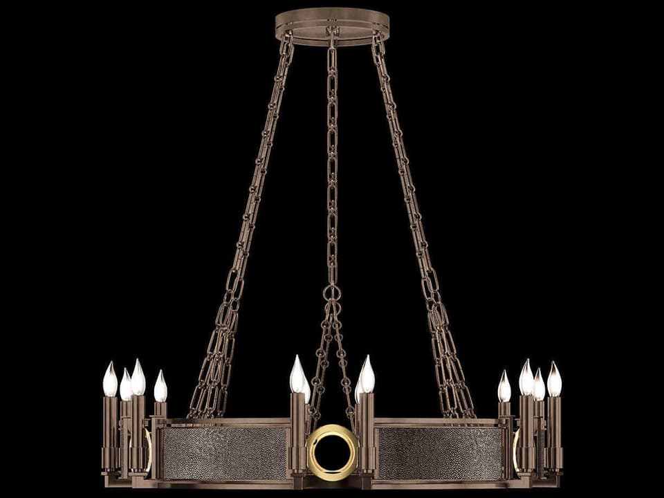 Mirage 12-Light Bronze Traditional Round Chandelier